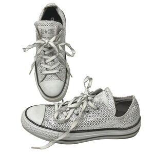 Converse All Star Chuck Taylor Ct‎ OX Womens Shoes Silver/Granite 519224F Size 6